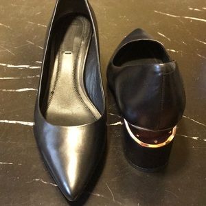 Alexander Wang Simona Block Heel, Mod Pump, Black